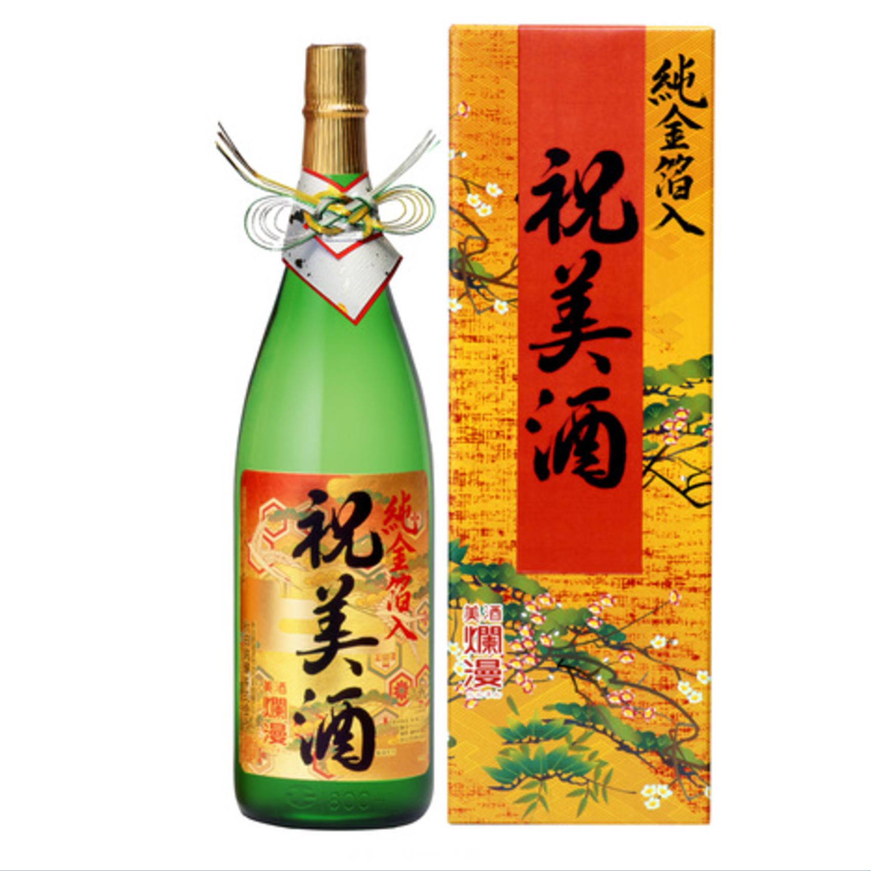 爛漫 純金箔入り 祝美酒（普通酒） 1800ml | 秋田地酒専門店 柴田酒店 日本酒・焼酎ギフト