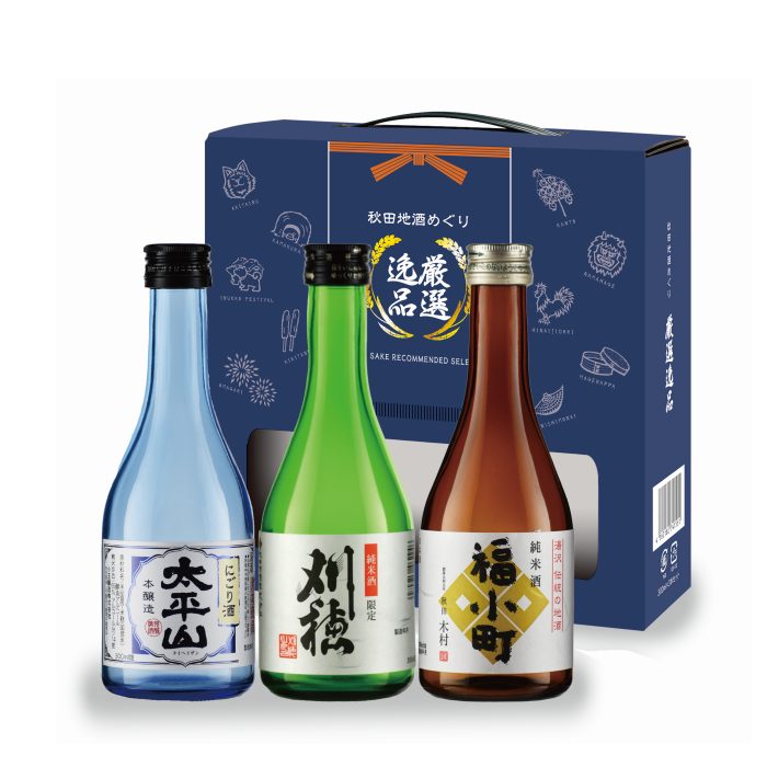 秋田地酒三撰(300ml×3）日本酒ギフトセット