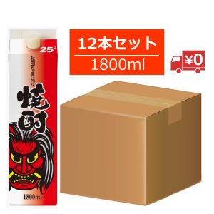 秋田限定　なまはげ焼酎25度 1800ml 12本セット