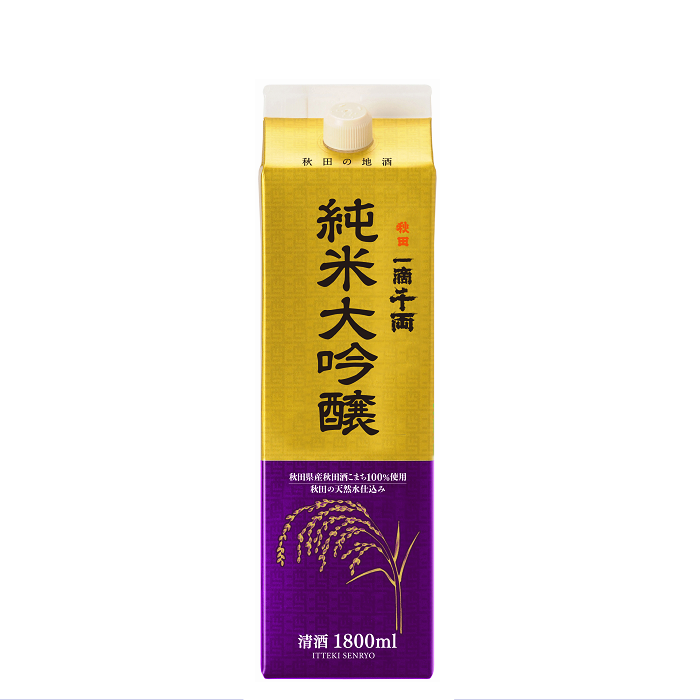 秋田県醗酵工業㈱　一滴千両 純米大吟醸パック 1800ml
